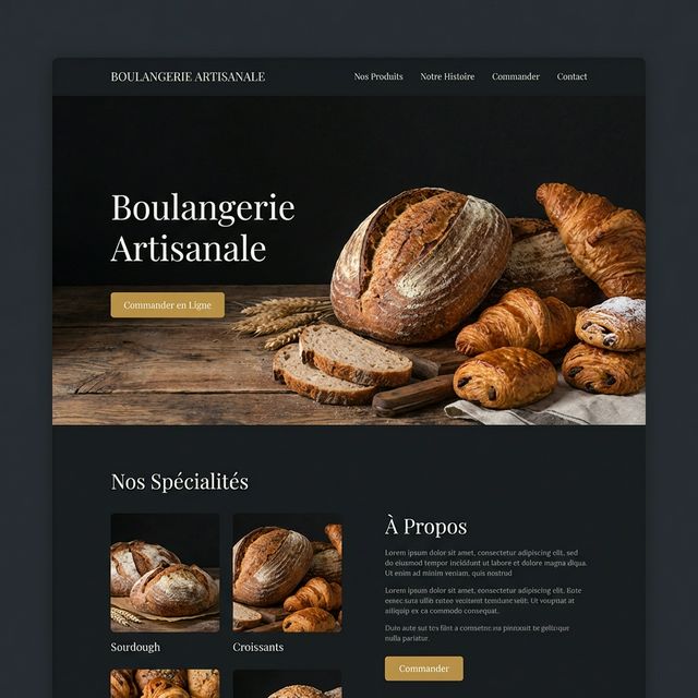Site internet boulangerie artisanale - réalisation HC Digital