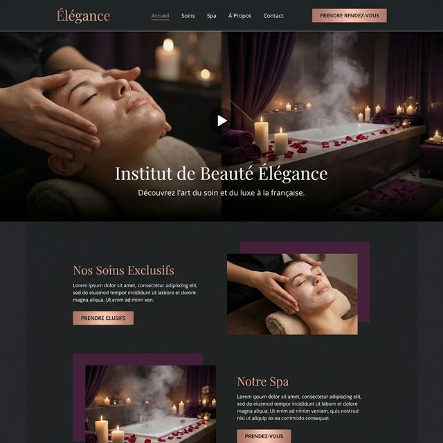 Site internet professionnel beauté bien-être - réalisation HC Digital