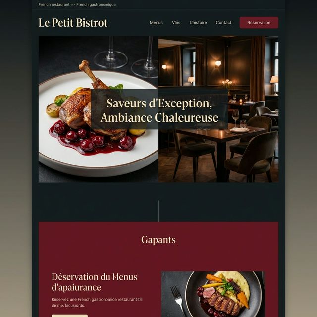 Site vitrine restaurant - réalisation HC Digital